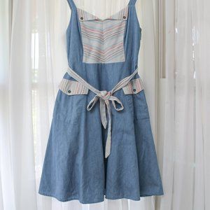ModCloth Adorable Retro Fitted Cotton Sundress Medium